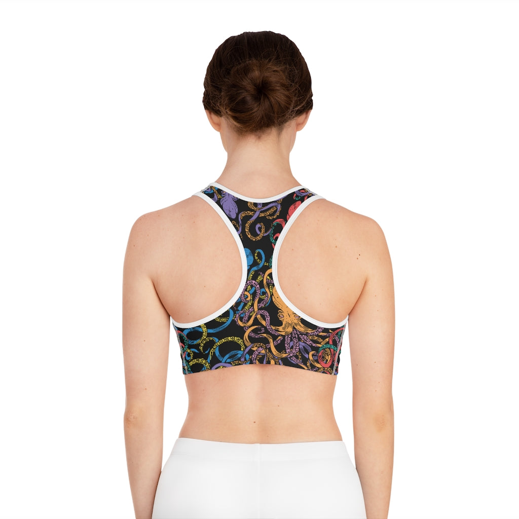 Octopus Print Sports Bra